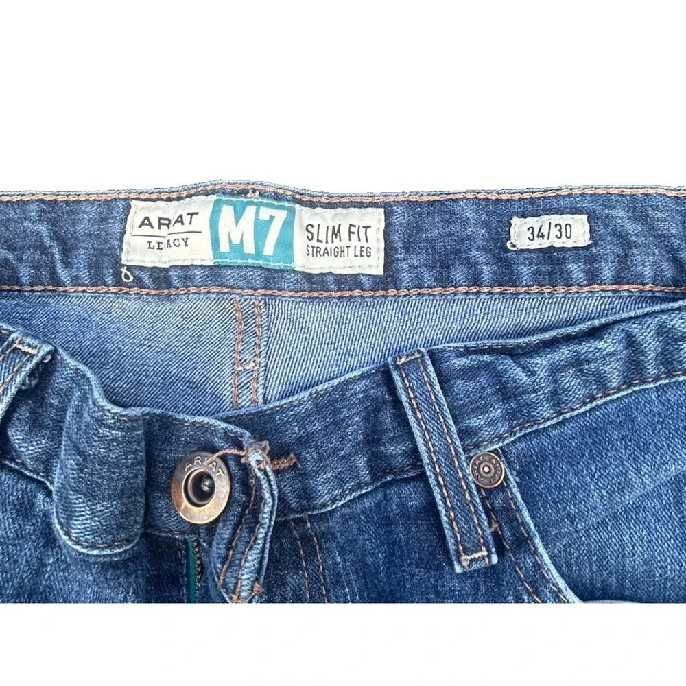 Ariat M7 Legacy Slim Fit Straight Leg Jeans Medium Wash Men's Size 34/30